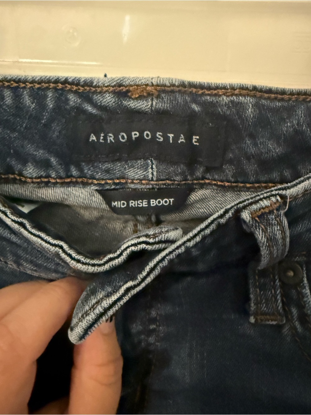 Aeropostale Women's Mid Rise Boot Cut Jeans - Indigo Blue - Picture 4 of 4